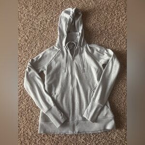 Athleta Triumph Full Zip Hoodie Womens Size Small Gray